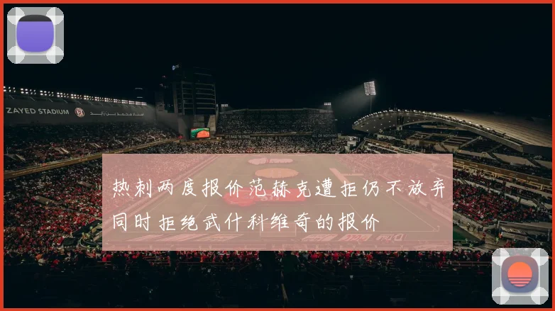 热刺两度报价范赫克遭拒仍不放弃同时拒绝武什科维奇的报价